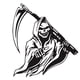 thumbnail image 2 of Pegatina para coche Grim Reaper Scythe, pegatina adhesiva Universal para coche, pegatina decorativa para coche, 2 of 6