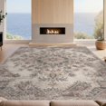 thumbnail image 2 of Design&I 5'x7' Ultra Soft Area Rug, Boho Floral Central Emblem Faded Angular Motifs Scrolling Design None Fluffy Washable Non Shedding for Bedroom Living Room Home Office, 2 of 7