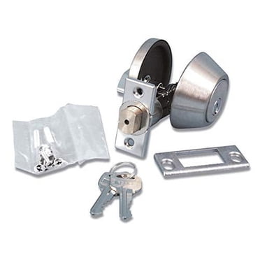 Valterra Silver L32CS3008 Stainless Steel Single Cylinder Deadbolt-5/8 Latch