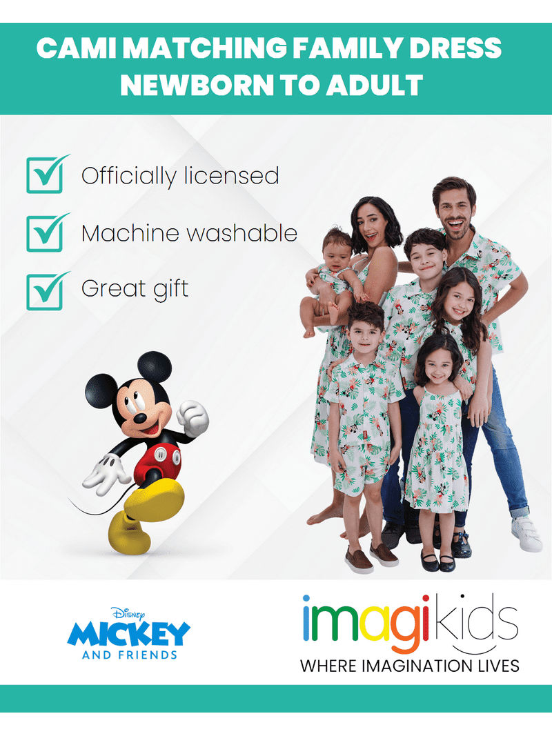 Disney Mickey Mouse Minnie Mouse Hawaiian Womens Dress, Matching