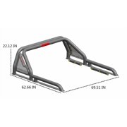 Black Horse GLRB-03B Gladiator Roll Bar, Steel Black