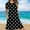 Black, variant on Sakmal Loose Fit Dresses for Women Elegant Polka Dot Basic Short Sleeve Comfort Fit White Long Sundress