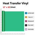 thumbnail image 4 of RENLITONG Light Green HTV Iron on Vinyl 12Inch by 10ft Roll Heat Transfer Vinyl for T-Shirt HTV Rolls for All Cutter Machine - Easy to Cut & Weed for Heat Transfer Design, 4 of 4