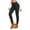 Black, variant on Women's High Waist German Velvet Yoga Leggings Solid Color Casual Warm Comfort Fit Pants for Everyday Wear
