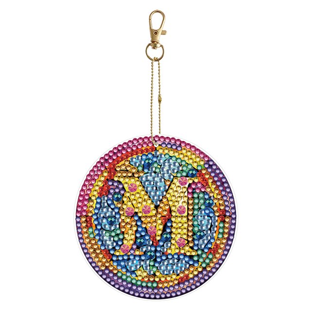 Llavero Con Pintura Diamantes Doble Cara para Dije Y Bolso