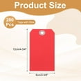 thumbnail image 2 of Uxcell Blank Shipping Tags Shipping Tags with Wire Manila Hang Label Tag with Reinforced Eyelet for Inventory Gift Label Red 4-3/4", 2 of 6