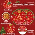 thumbnail image 5 of Vikakiooze 20-pack Christmas Party Supplies Christmas Disposable Paper Tableware Red Paper Plates, 5 of 6