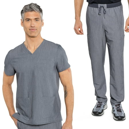 

Med Couture Men’s Wescott Three Pocket Top & Hutton Straight Leg Pant Scrub Set [XS - 3XL]