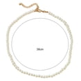 thumbnail image 6 of AYYUFE WomenFaux Pearl White Alloy Round Short Choker Necklace for Party Alloy White, 6 of 7