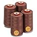 thumbnail image 3 of New brothread - 30 Options - 4 Large Cones of 5500Y (5000M) Each All Purpose Spun Polyester Thread 40S/2 (Tex27) for Serger, Overlock, Quilting, Piecing and Sewing - Cocoa, 3 of 4