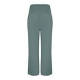 thumbnail image 5 of vigerkar Women Summer High Waisted Cotton Linen Palazzo Pants Wide Leg Long Lounge Pant Trousers with Pocket Sky Blue, L, 5 of 7