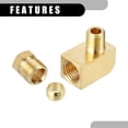 thumbnail image 5 of Unique Bargains 1 Pc M8x1 Universal 90 Degree Elbow Brass Fitting Compression - Car Fit 6mm - Brass Gold Tone, 5 of 6