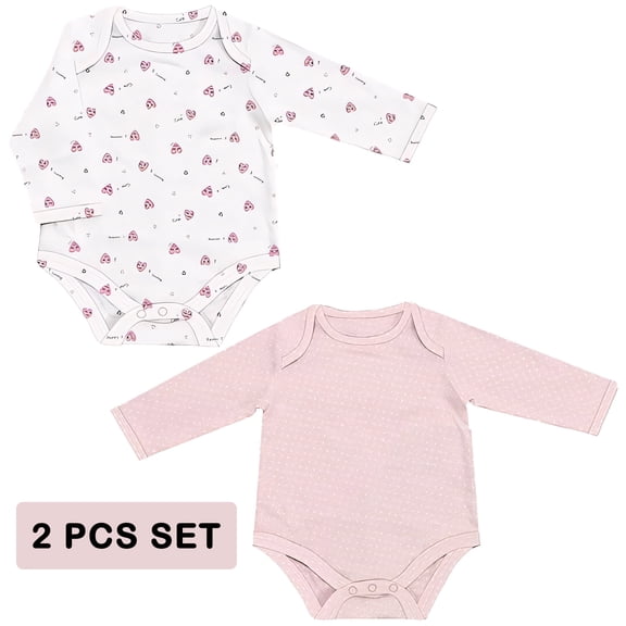 Baby Bright Newborn Essentials Must Have Clothes for Baby Girl – Newborn girl Outfits, Bodysuit from Newborn to Infant, Preemie bodysuits, Best Baby Shower Gifts, 2-Pcs Set