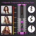 thumbnail image 4 of Hair Curling Iron, Cordless Automatic Curling Wand with LCD Display and 6 Adjustable Temperature, USB Rechargeable Fast Heating, 4 of 7