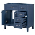 thumbnail image 3 of 36" Bathroom Vanity without Sink, Cabinet Base Only, Bathroom Cabinet with Drawers, Solid Frame and MDF Board, Blue, 3 of 12