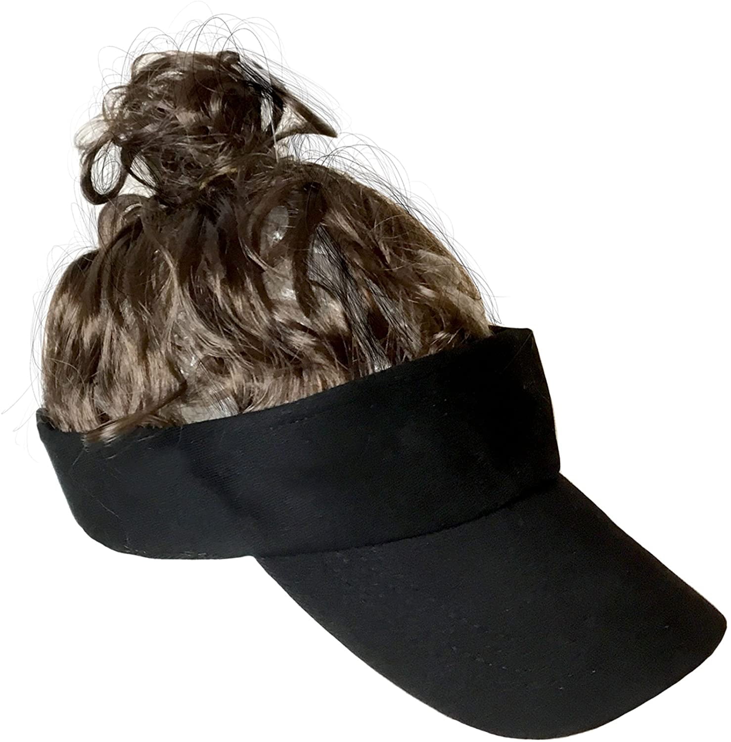Billy Bob Man Bun Visor Brown Hair 