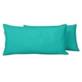 thumbnail image 1 of VargottamIndoor/OutdoorPolyester FabricLumbarPillowCover,All-Weather Waterproof Rectangular Cushion Case for Patio Furniture,12" x 24"Set of 2-Turquoise Green, 1 of 7