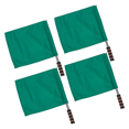 thumbnail image 1 of Green Sports Referee Flag 4 Pieces Track and Field Event Referee Flag Football Goal Flag Flag Bearer Flag Sponge Handle, 1 of 6