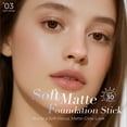thumbnail image 3 of SACE LADY Foundation Stick, Medium to Full Coverage Foundation Makeup with Built-in Brush, Soft Matte Face Make Up Base with SPF 30 for Women, 0.4Oz, 3 of 11