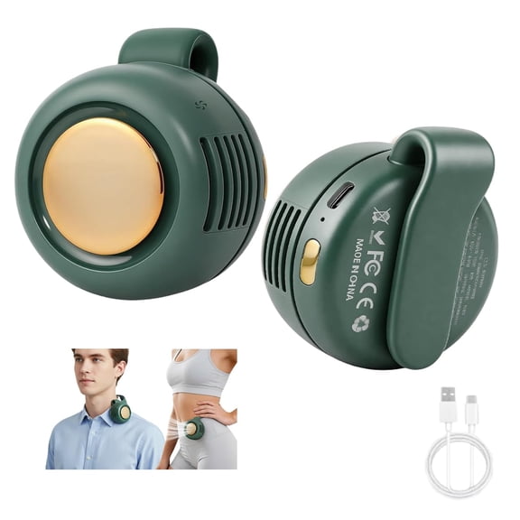 Personal Fan Clip On Fan Bladeless, Mini USB Rechargeable 360° Rotatable, 3-Speed Silent for Office Travel