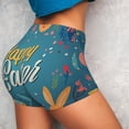 thumbnail image 4 of Balery Happy Easter Pantalones cortos de entrenamiento estampados para mujer, sin costuras, ajustados, para gimnasio, yoga, correr, deportes, ejercicio activo, fitness.-Medium, 4 of 8