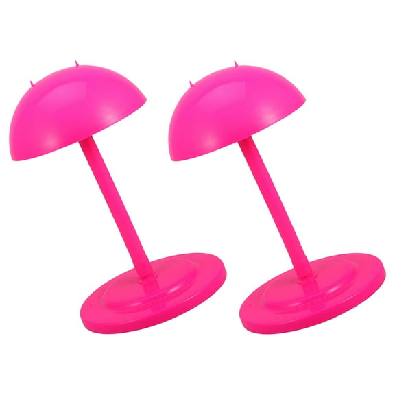 FOMIYES  Portable Wig Display Holder Shape Head Holders Mannequin Stand Dad Travel Rosy