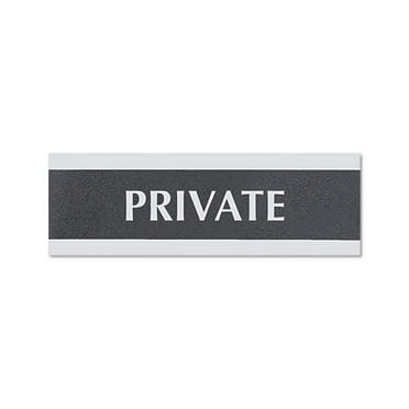 US Stamp 4761 Century Series   Private   Sign  9w x 1/2d x 3h  Black/Silver