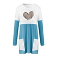 thumbnail image 4 of Holzkary Sweatshirts for Women Hoodies Lightweight Round Neck Long Sleeve Heart Pattern Sweatshirt with Pockets Graphic Printed Pullover Top Comfy Fall Winter Outfits Clothes 2025 Fashion Blue L, 4 of 4
