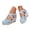 Blue, variant on Womens Espadrilles Wedge Sandals Platform Knit Closed Toe Ankle Strap Lace up Summer Shoes for Casual Beach Dressy Walking Beige,9