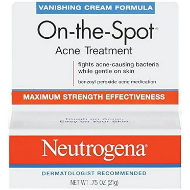 Neutrogena Vanishing Cream On-The-Spot Acne Treatment Max Strength .75oz Each