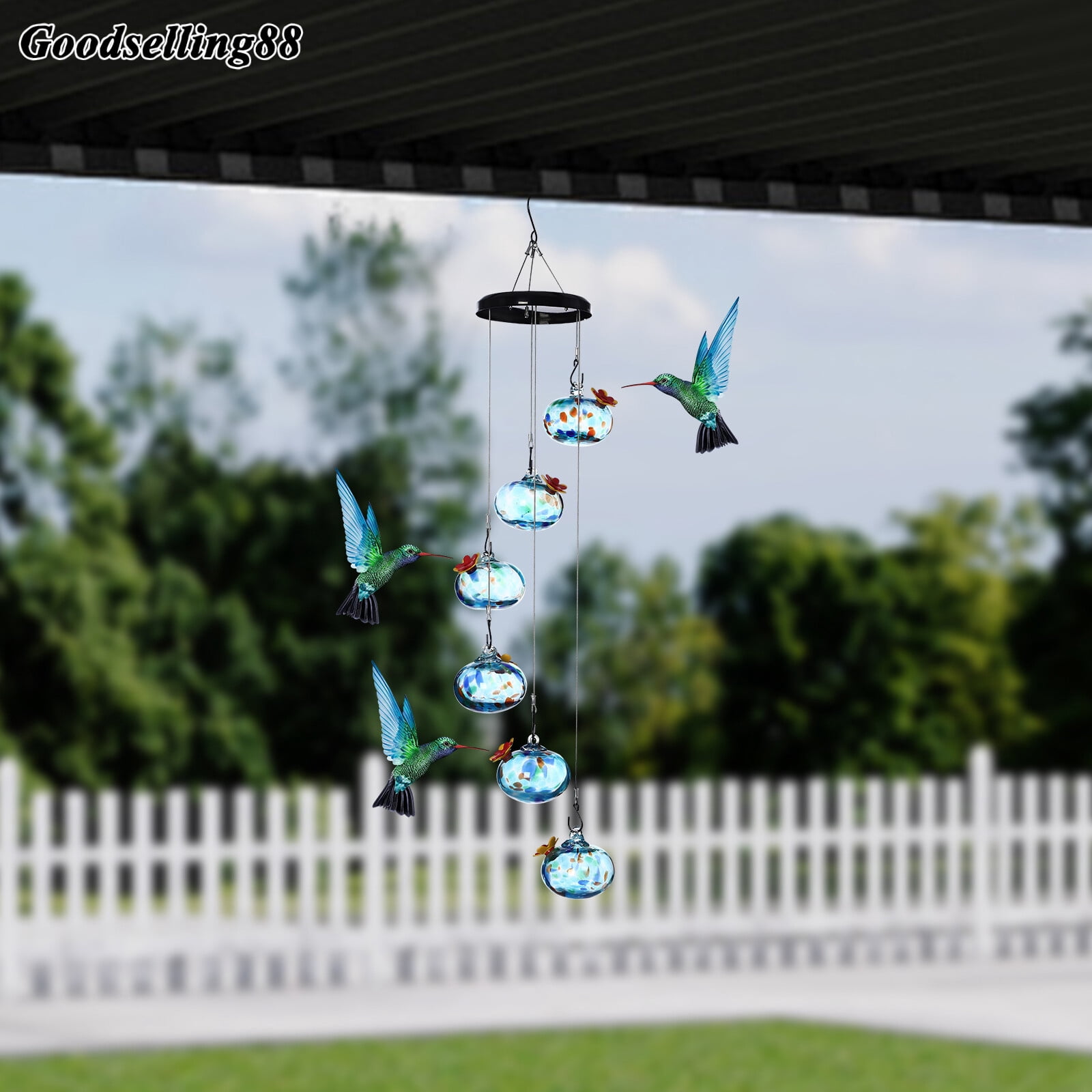24.8inch Height Hummingbird Feeders, Bird Feeders, Outdoors Hanging Decor for Hanging From Tree Branches, Decks, Patios, Balconies