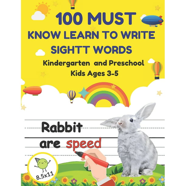 100 Must Know Learn To Write Sightt Words Kindergarten And Preschool Kids  Ages 3-5 : Easy, Coloring Pages, Children's Books, Activities, coloring  books animals, Easy, Preschool kids learning, Letter and Word Tracing, (