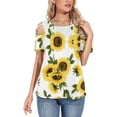 thumbnail image 3 of Gibobby Casual Playera de Manga Corta para Mujer Mujeres Blouse Hombro básico Top Blouse(Amarillo,XL), 3 of 5