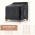 thumbnail image 4 of Fundas Impermeables para Sillas de Patio Likorlove 29x30x36cm Negras 2 unidades, 4 of 8