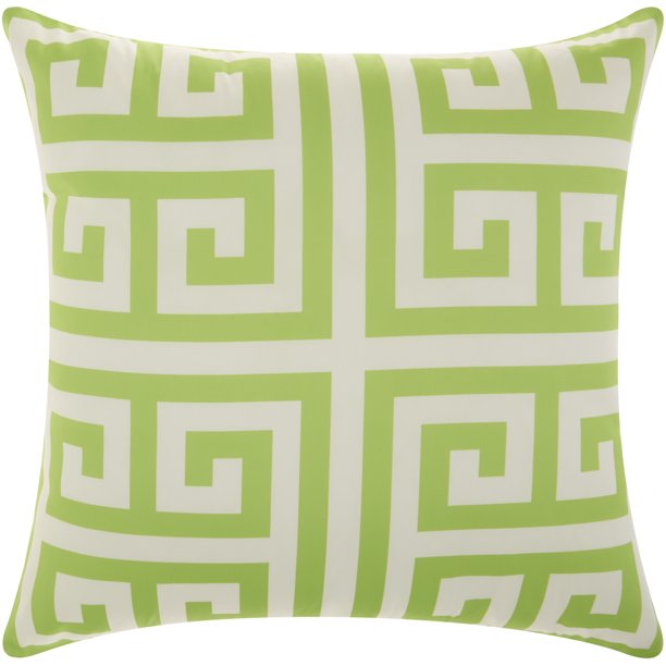 Nourison Outdoor Pillows Apple Green Decorative Throw Pillow , 20"X20