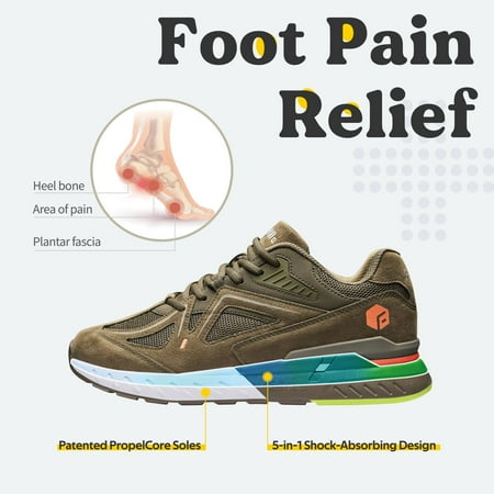 

FitVille Women s Extra Wide Walking Shoes Casual Comfortable Sneakers Rebore Core (Green 7.5 Wide)