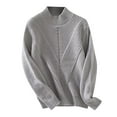 thumbnail image 2 of PEONAVET Chandail Col Roulé Femme Chandail d'Hiver Ample Demi-Col Roulé Manches Longues, 2 of 9