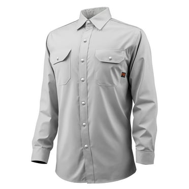VEVOR FR Shirts for Men, 7oz. Flame Resistant Welding Jacket, Machine Washable Cotton Heat-Resistant Welding Shirt, Meets ATPV 9.2 Cal/cm² Arc Rating - XXL Size