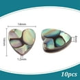 thumbnail image 2 of 10 cuentas de concha de abulón/paua en forma de corazón de 14 mm para pendientes, pulseras, collares y joyas., 2 of 6