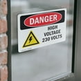 thumbnail image 4 of (2 Pack) High Voltage 230 Volts OSHA Danger Sign 18 Inch X 12 Inch Vinyl Label Decal Sticker Weather Resistant, UV Protected for Workplace, Business, and Construction Site, Made in the, 4 of 7