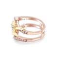 thumbnail image 4 of AFFY 0.50CT Moissanite Diamond Two Tone Wedding Ring Guard Enhancer 14K Rose Gold over Silver-8.5, 4 of 8