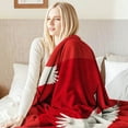 thumbnail image 4 of Flannel Fleece Throw Blanket, Soft Large Throw Blanket, Lightweight Cozy Plush Throw Blanket Fit Sofa Bed, 30"x40", Egret, 4 of 5