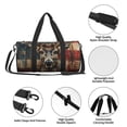 thumbnail image 4 of Honeii American Flag Deer Art Print Duffle Bag and Adjustable Strap,Foldable Travel Duffel Bags for Men Women,Waterproof Duffel Bags, 4 of 6