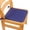 Navy-NY, variant on MMJ Seat Cushion 16x16in Set of 2 Outdoor Garden Chair Pads with Straps for Patio Dining Chairs Washable