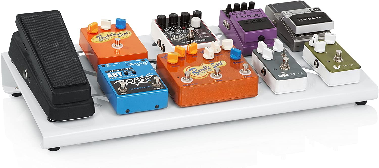 White Aluminum Pedal Board; Large w/ Carry Bag