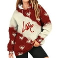 thumbnail image 2 of Bjutir Valentines Day Women Tops 2024 Fashion Sweatshirt Printed Round Neck Long Sleeved Casual Hoodie, 2 of 5