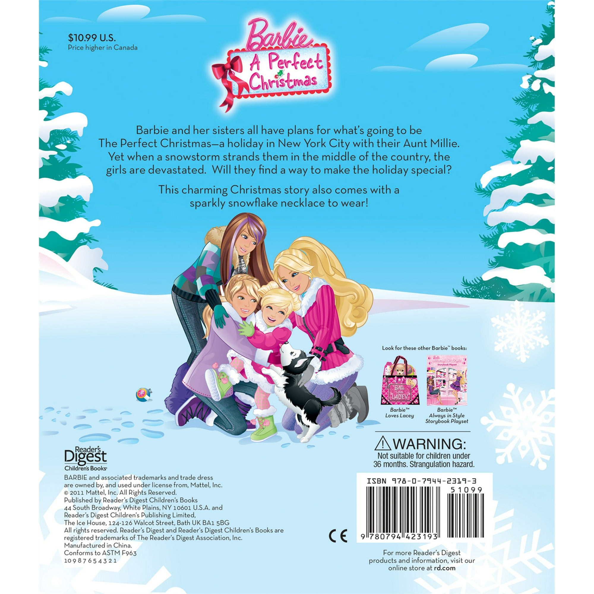Barbie A Perfect Christmas Part of BOOK AND JEWELRY Adapted Adapted by Justine Fontes Walmart