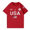 thumbnail image 3 of Axiiglly USA 250th Anniversary Women's Short-Sleeve Shirt Patriotic Flag Print Tee Shirts, Plus Size Loose Fit Holiday Womens Tops S-3XL, 3 of 6