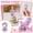 A002- Style B, variant on Number 2 Candle, Birthday Cake Candle, Decorative Beads, Pink Butterfly Decorations, Pastel Birthday Decorations, Girls Birthday Party Decorations, 4 in Tall, 1 Pc
