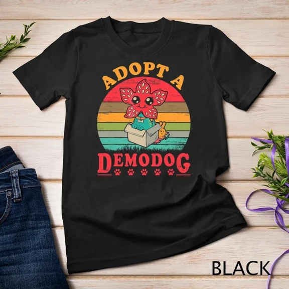 Kiraa Tee With Adopt A Demodog Funny Dog Lovers Unisex S-5Xl T-Shirt